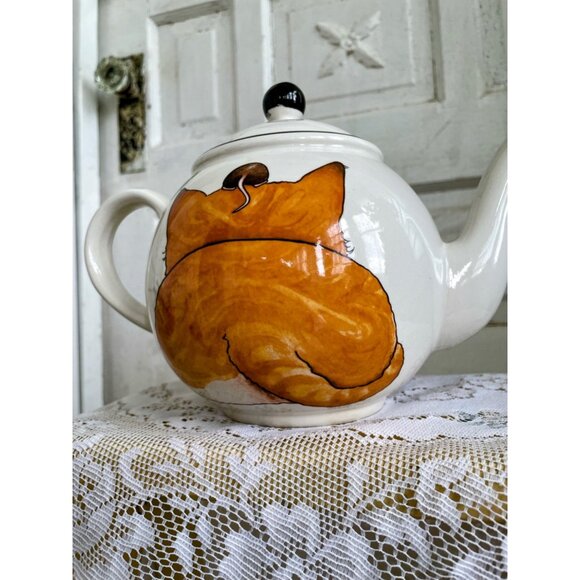 Vintage Arthur Wood England Cute Cat and Mouse Teapot - Picture 9 of 14
